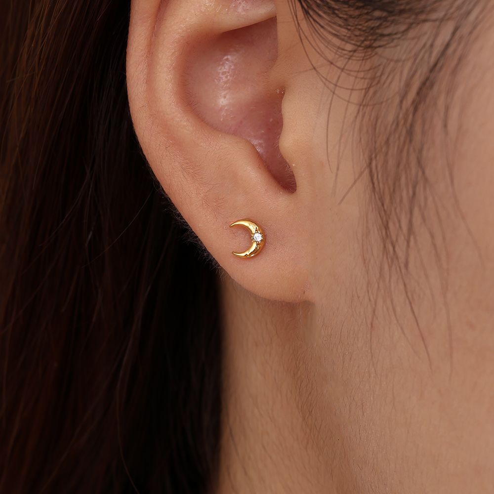 Piercing mini Diamond Moon