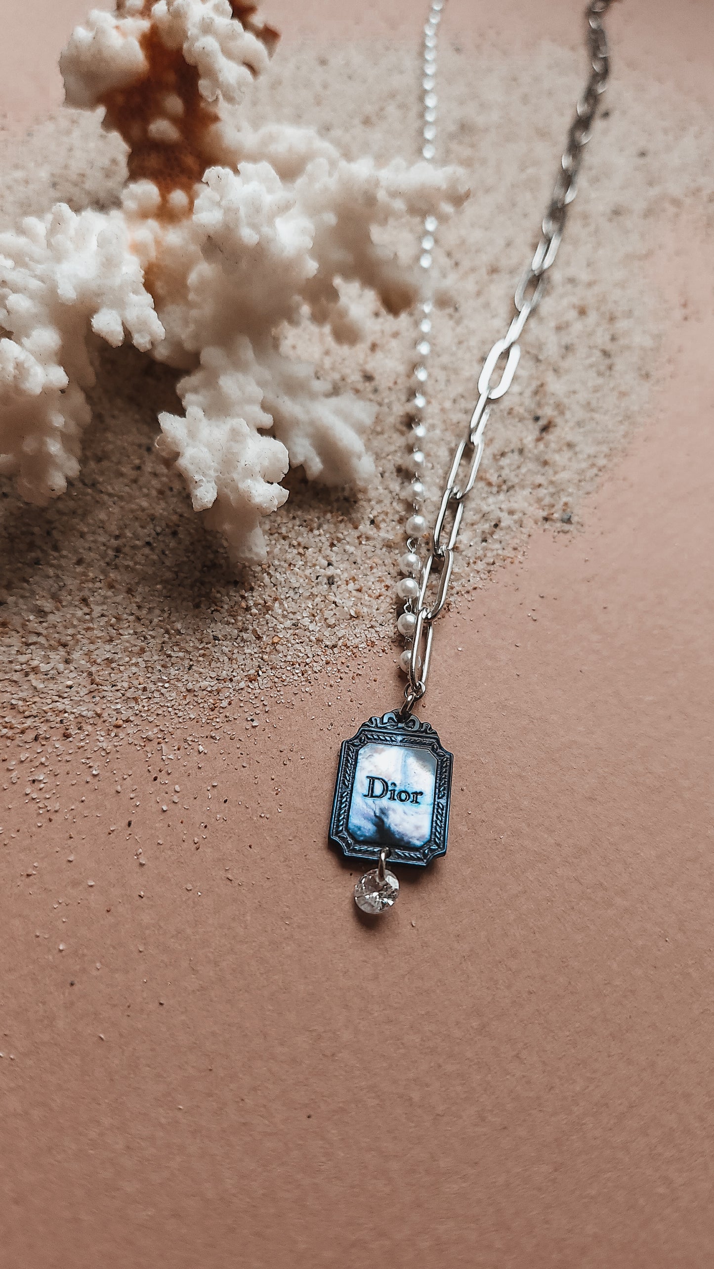 Collier Nacre étoilée Silver&Blue