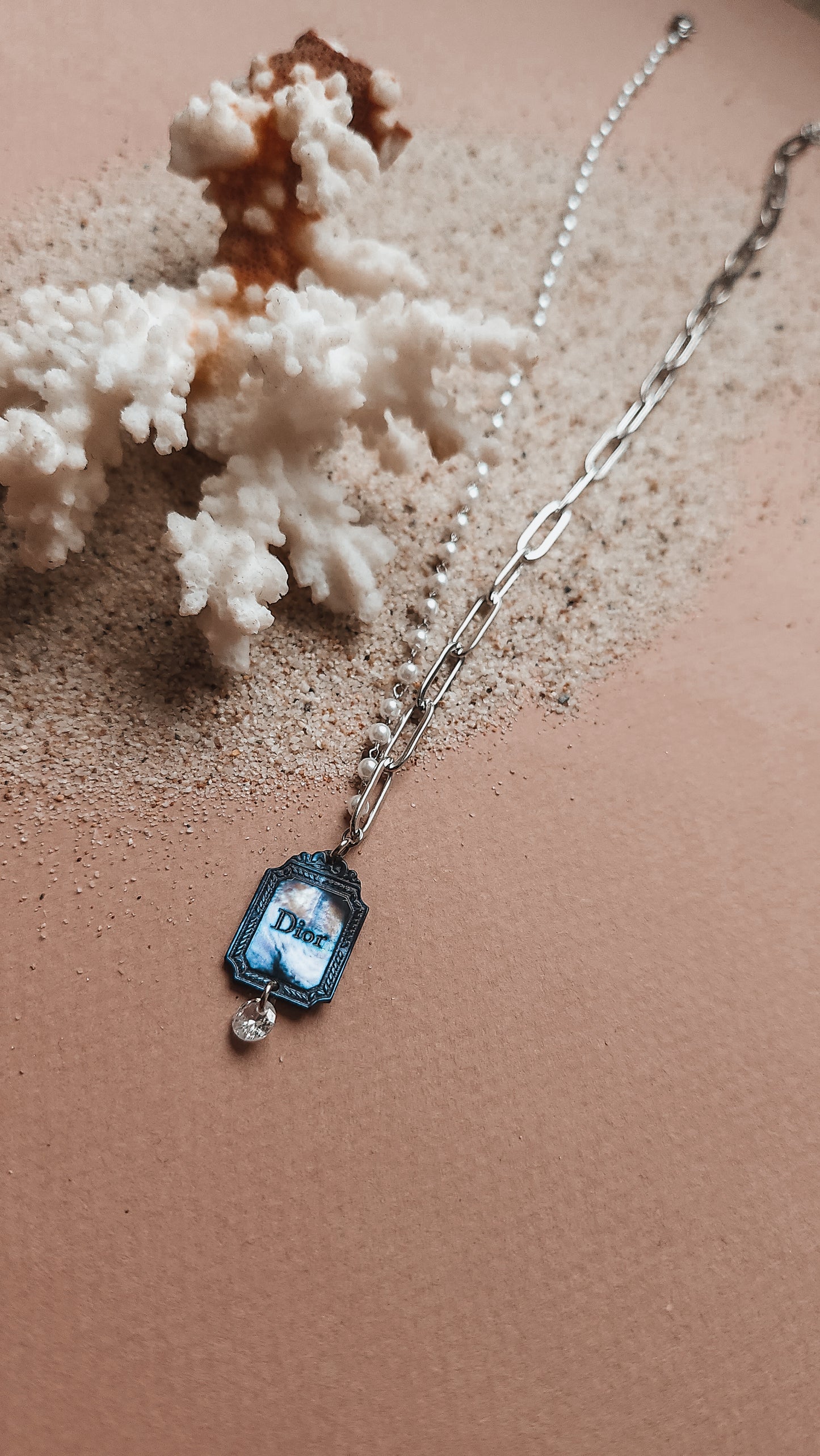 Collier Nacre étoilée Silver&Blue