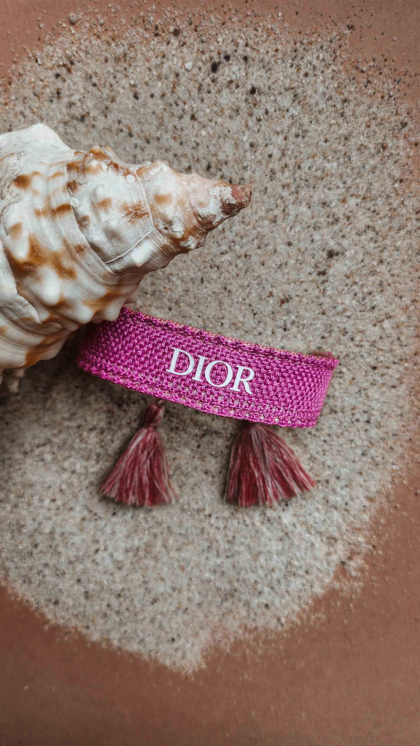 Bracelet Ruban Tissu Pink flower