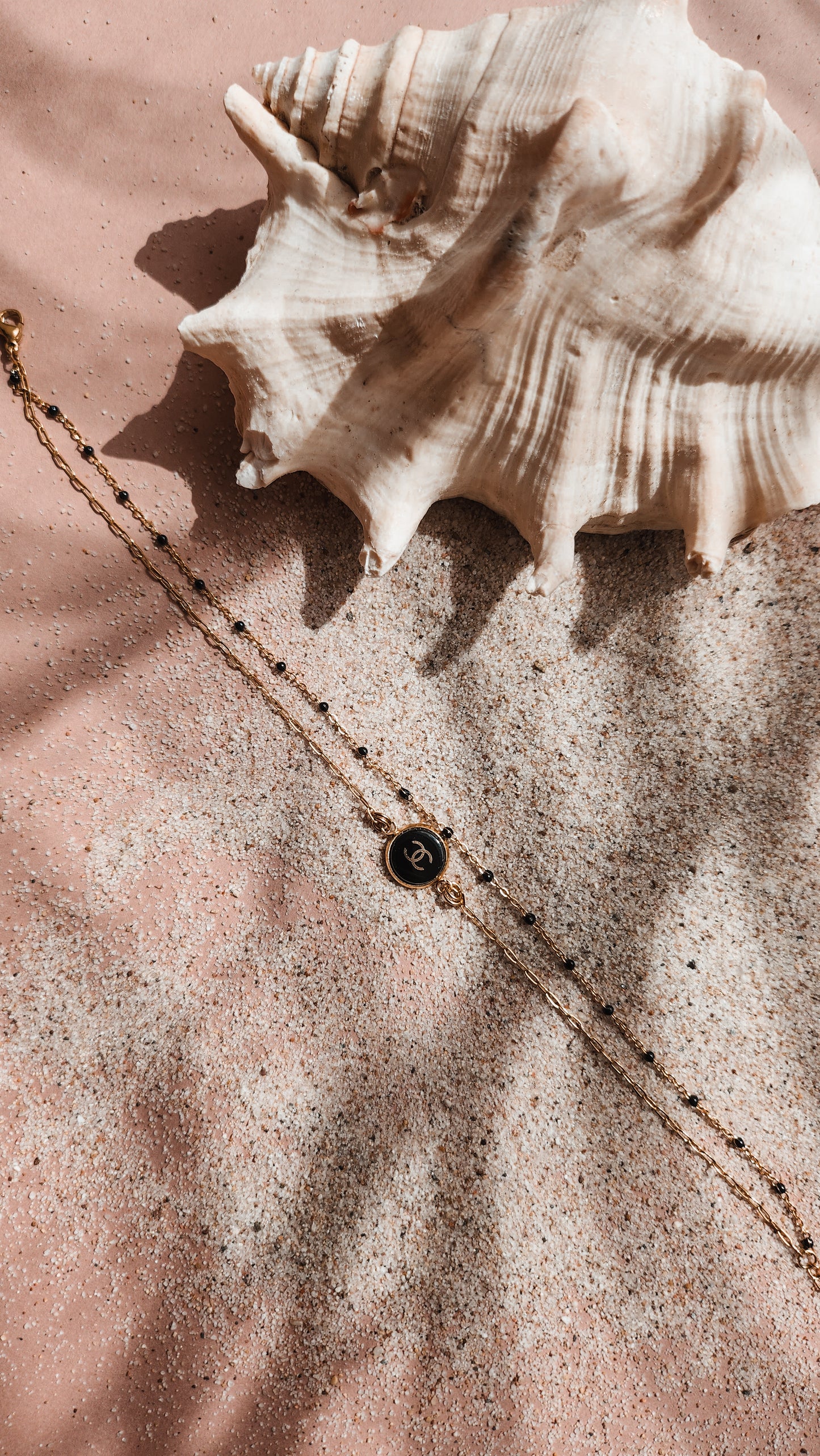 Chaîne de cheville Black&gold