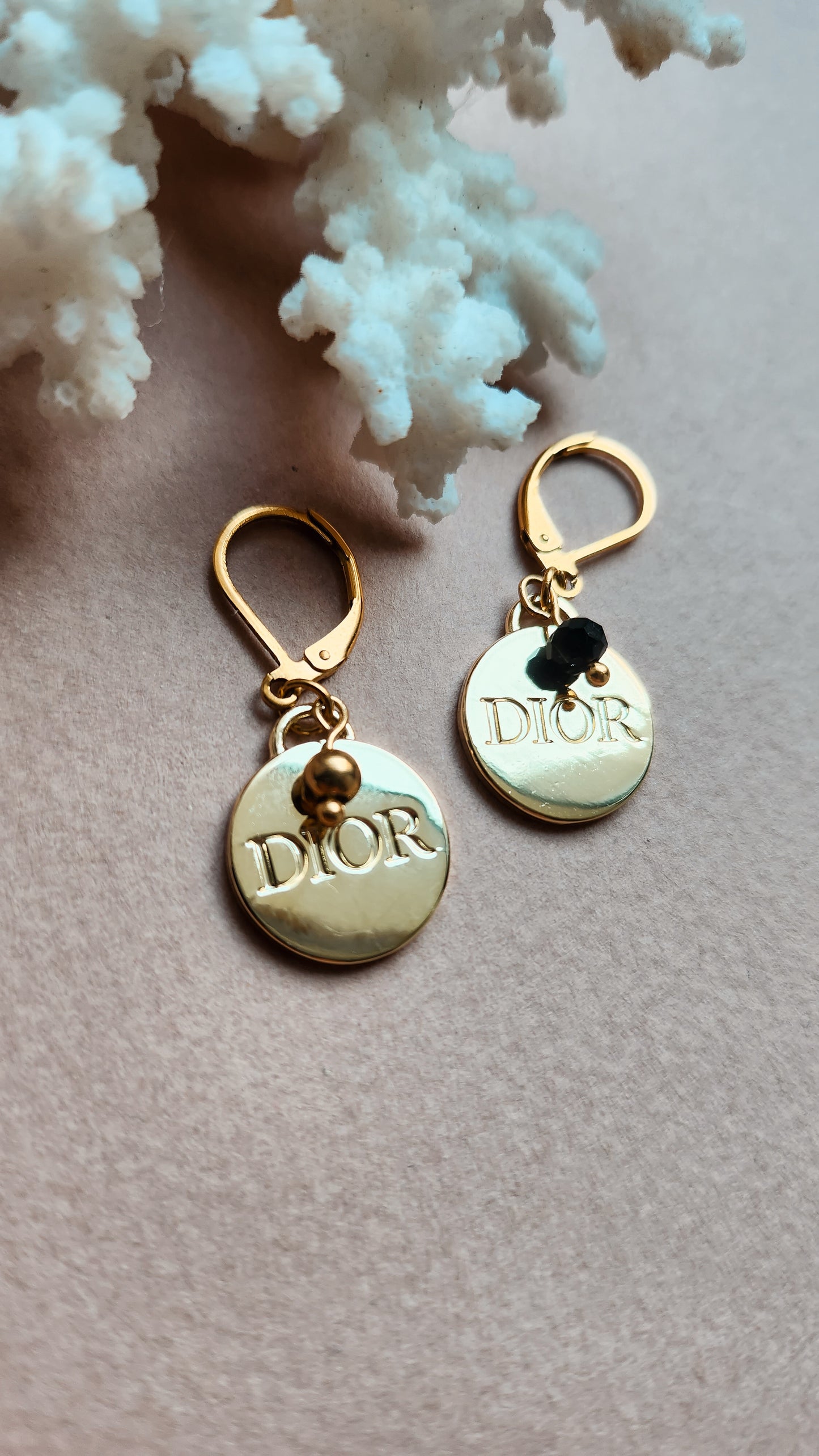 Boucles d’oreilles médaille doré