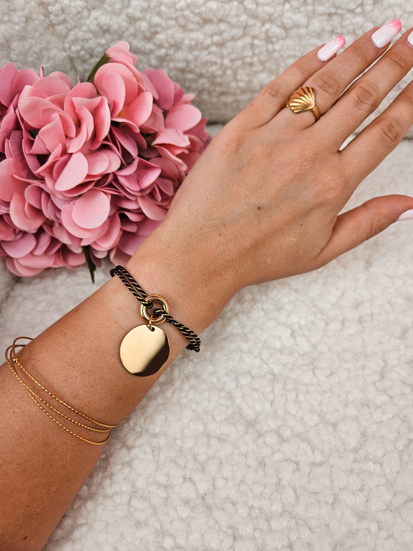 Bracelet Adelina NOIR DORÉ