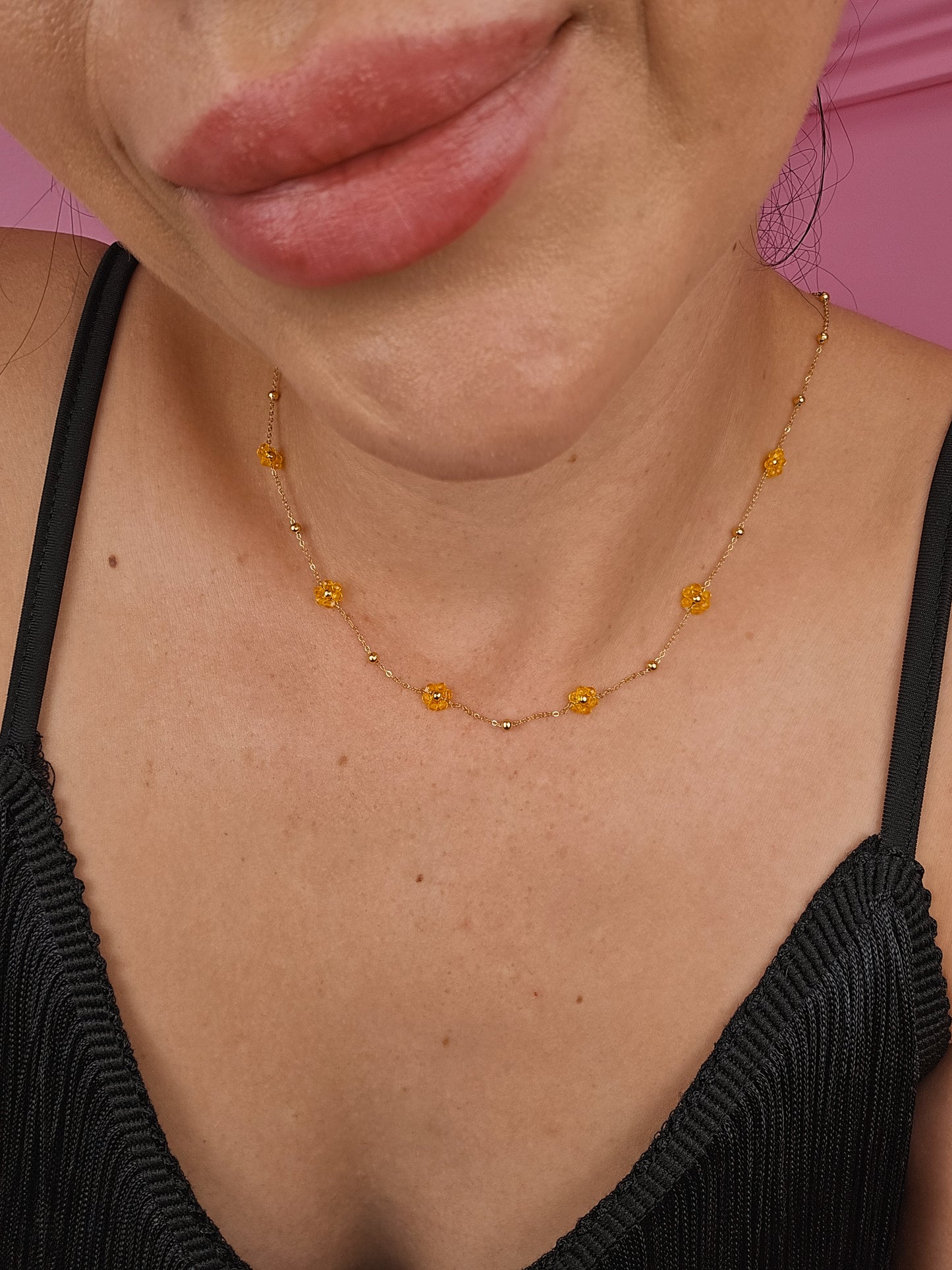 Collier Vicenza DIVERS COLORS DORÉ