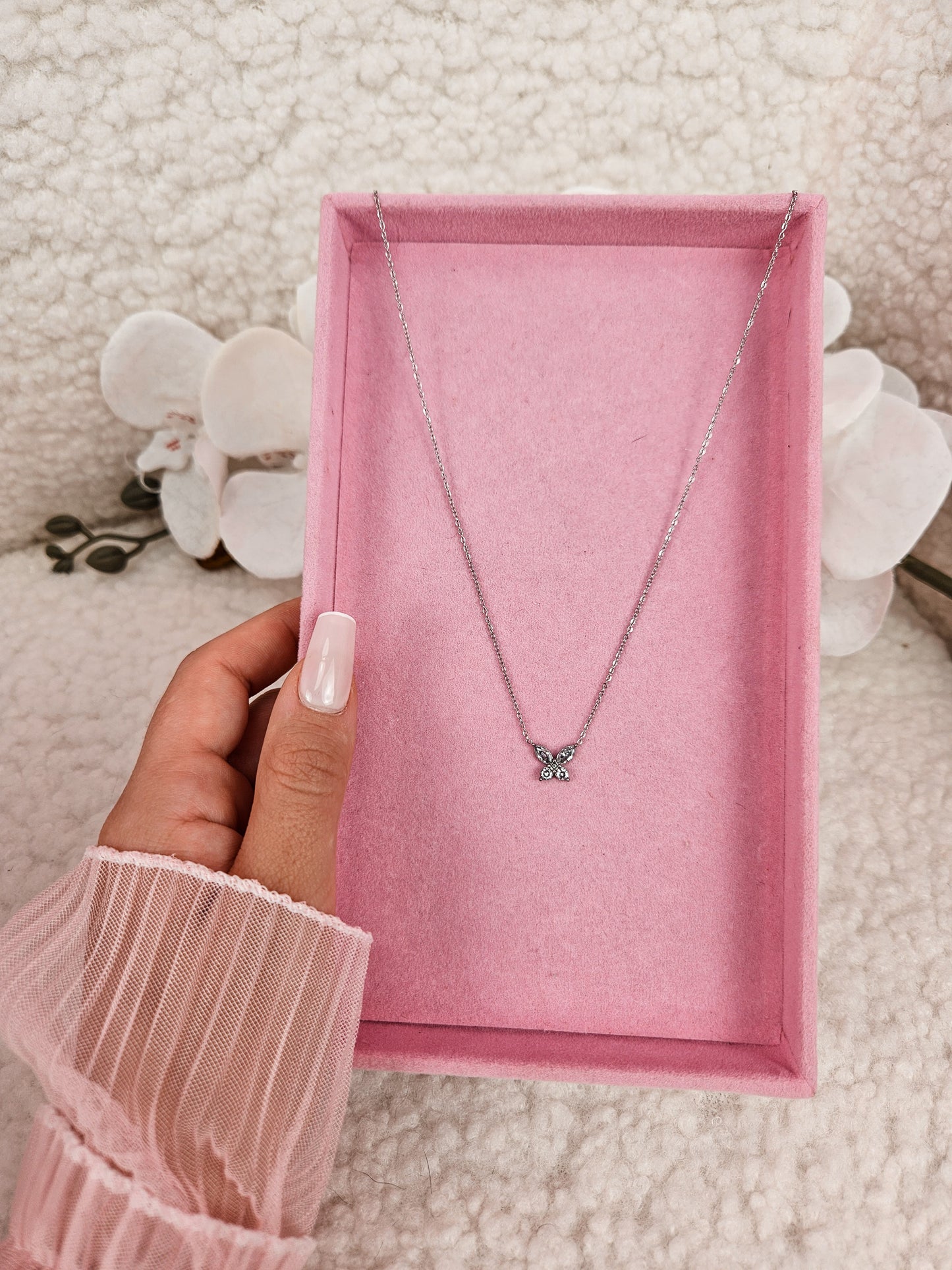 Collier Papillon ARGENTÉ