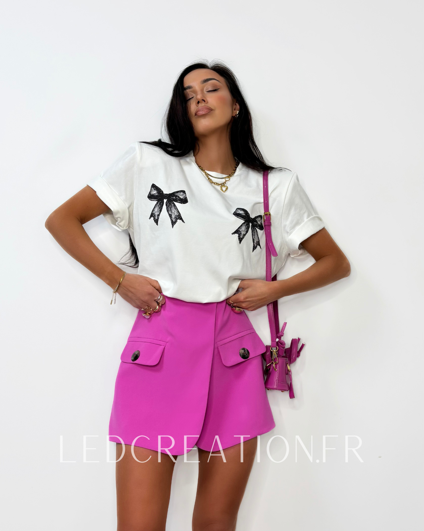 T-shirt avec épaulettes