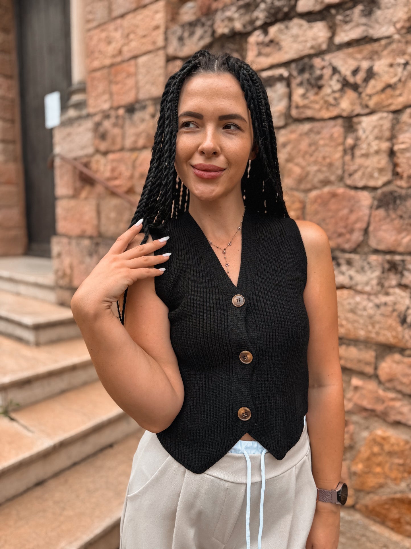 Gilet sans manches Arianna noir