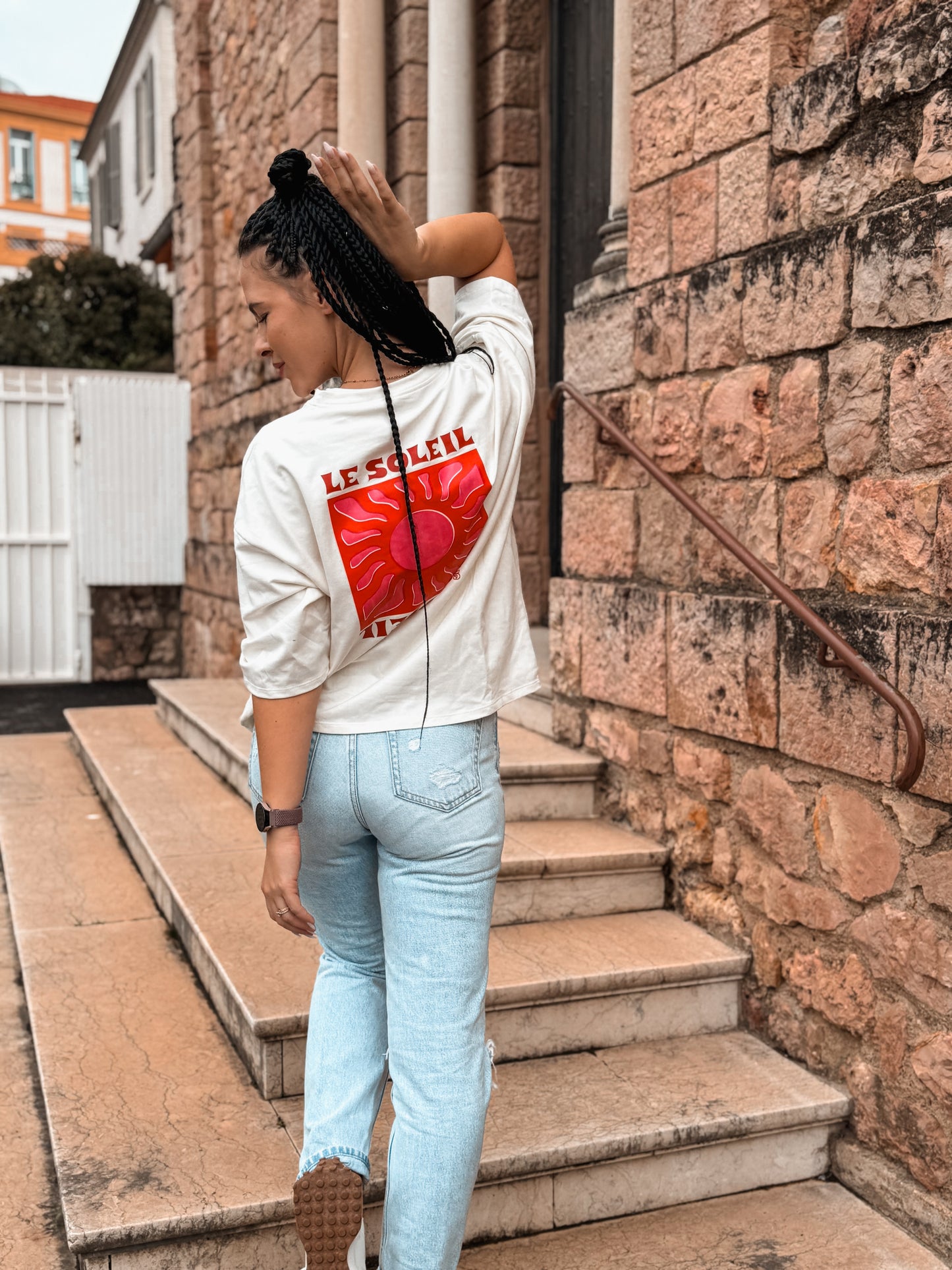 T-shirt Le soleil blanc