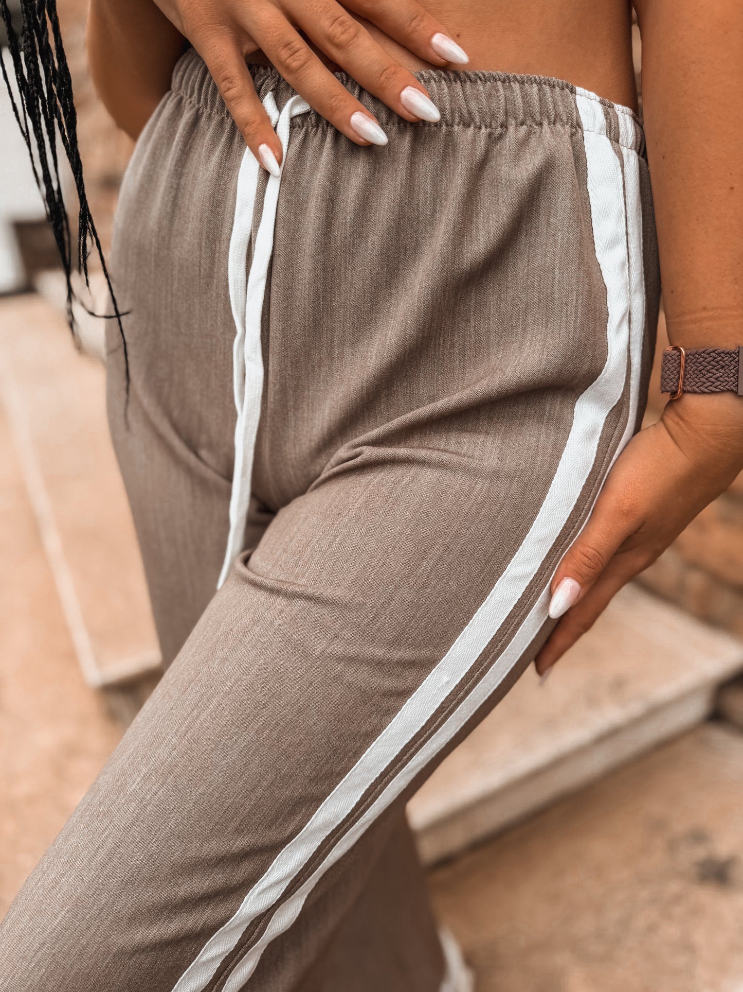 Pantalon Rosa marron
