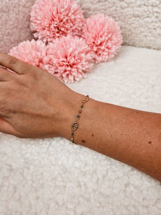 Bracelet Roma Vert DORÉ